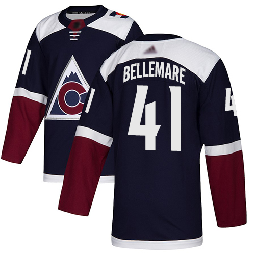 Cheap Adidas Colorado Avalanche 41 Pierre-Edouard Bellemare Navy Alternate Authentic Stitched Youth NHL Jersey